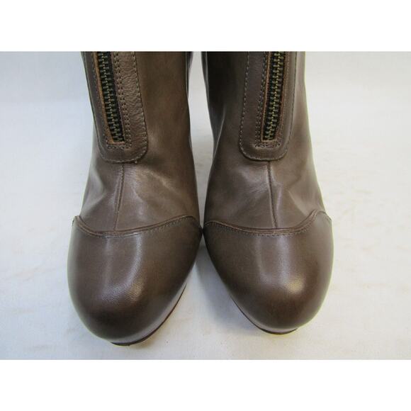 Robert Del Carlo Womens Size 40 EUR Brown Leather Zip Ankle Fashion Boots Bootie - Picture 6 of 11